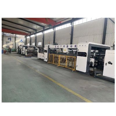Machine d'impression de carton ondulé avec colle de dossier de carton