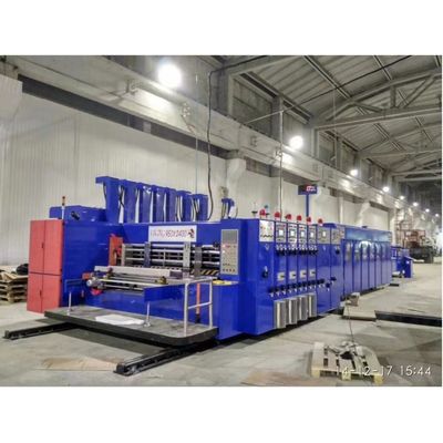 5500 KG Imprimante automatique à flexion à fente, découpeuse en forme de matériau, machine à coller des dossiers en ligne pour boîtes ondulées, machine à fabriquer des étuis