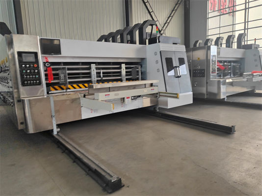 5500 KG Imprimante automatique à flexion à fente, découpeuse en forme de matériau, machine à coller des dossiers en ligne pour boîtes ondulées, machine à fabriquer des étuis