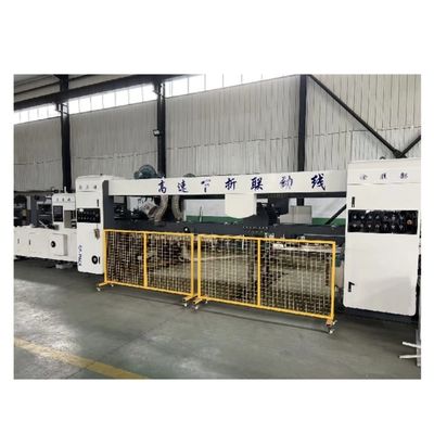 5500 KG Imprimante automatique à flexion à fente, découpeuse en forme de matériau, machine à coller des dossiers en ligne pour boîtes ondulées, machine à fabriquer des étuis