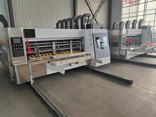 5500 KG Imprimante automatique à flexion à fente, découpeuse en forme de matériau, machine à coller des dossiers en ligne pour boîtes ondulées, machine à fabriquer des étuis