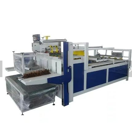Moteur à vitesse réglable, semi-automatique, machine à coller les dossiers pour la ligne de production de boîtes de carton