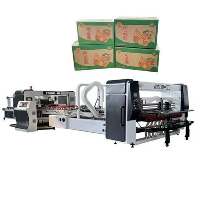 Boutiques de produits alimentaires et de boissons Boîtes en carton ondulées Gluer automatique à dossiers avec tension 380V