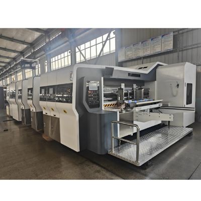 Machine d'impression à découpe à la matrice de carton ondulé entièrement automatique utilisée avec style