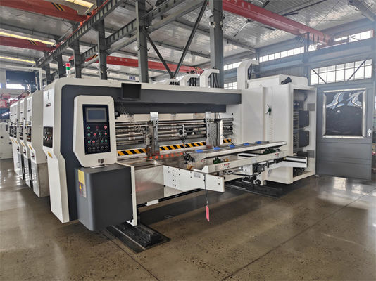 Usine de fabrication Automatique d'impression par souplesse de fente de coupe de matériau de coupe carton ondulé machine de fabrication de boîte