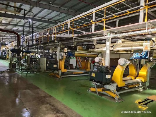 1800 mm 5 ligne de feuille ondulée à plis pour la production de carton personnalisable et ondulé